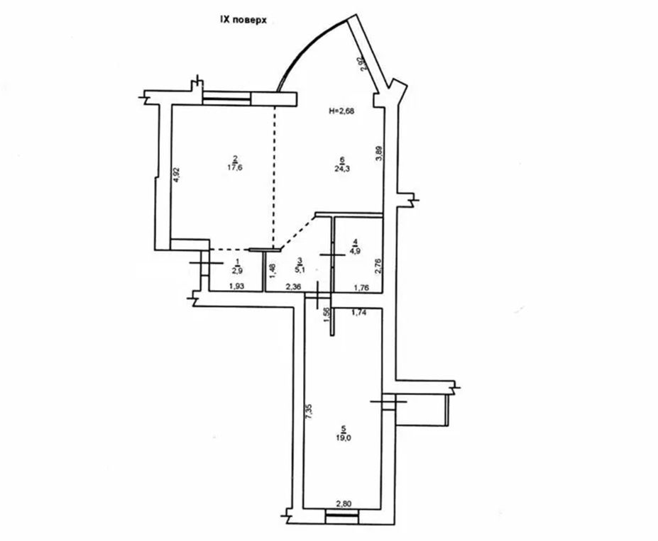 Просторная 2-комнатная квартира 74 м² у парка Победы в современном дом ID 36618 (Фото 12)