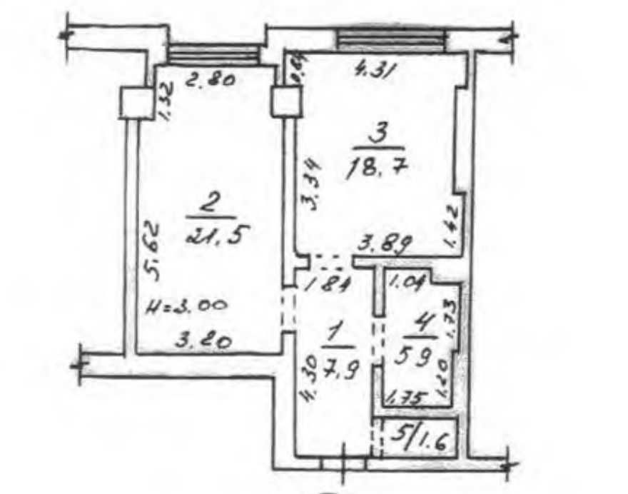 Просторная 1-комнатная квартира на Французском бульваре. Генератор. ID 54127 (Фото 10)