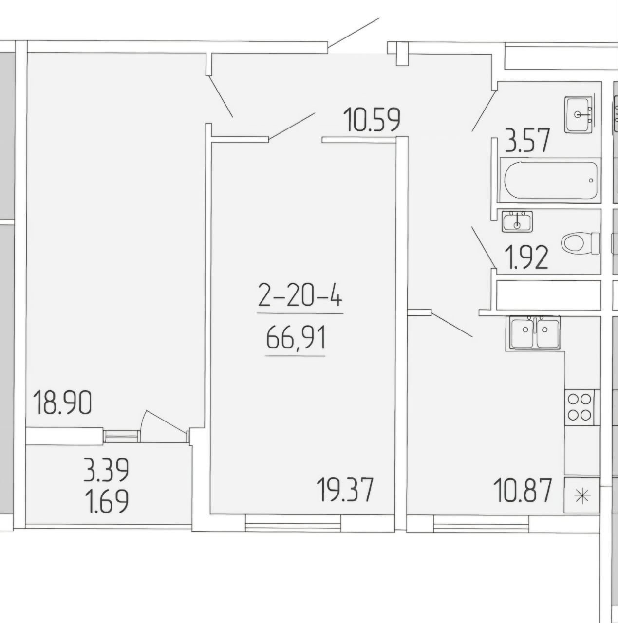 Готовая квартира 67м² | Панорамный вид на ипподром|KadorrCity|Краснова ID 54343 (Фото 5)