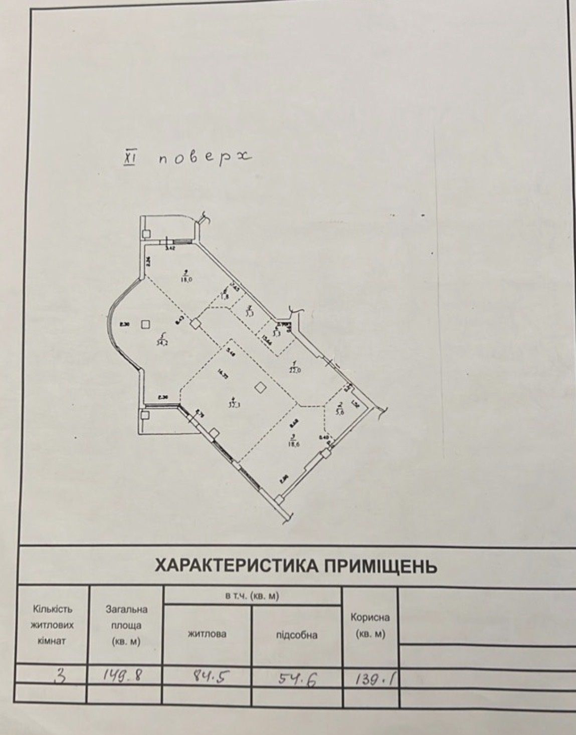  3-комнатная квартира 150 м² с видом на парк "Победы". ЖК "Гранд Парк" ID 50852 (Фото 10)